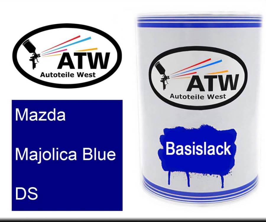 Mazda, Majolica Blue, DS: 500ml Lackdose, von ATW Autoteile West.